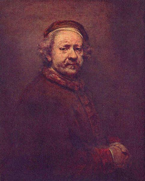 REMBRANDT Harmenszoon van Rijn Dated 1669, the year he died, though he looks much older in other portraits. National Gallery France oil painting art